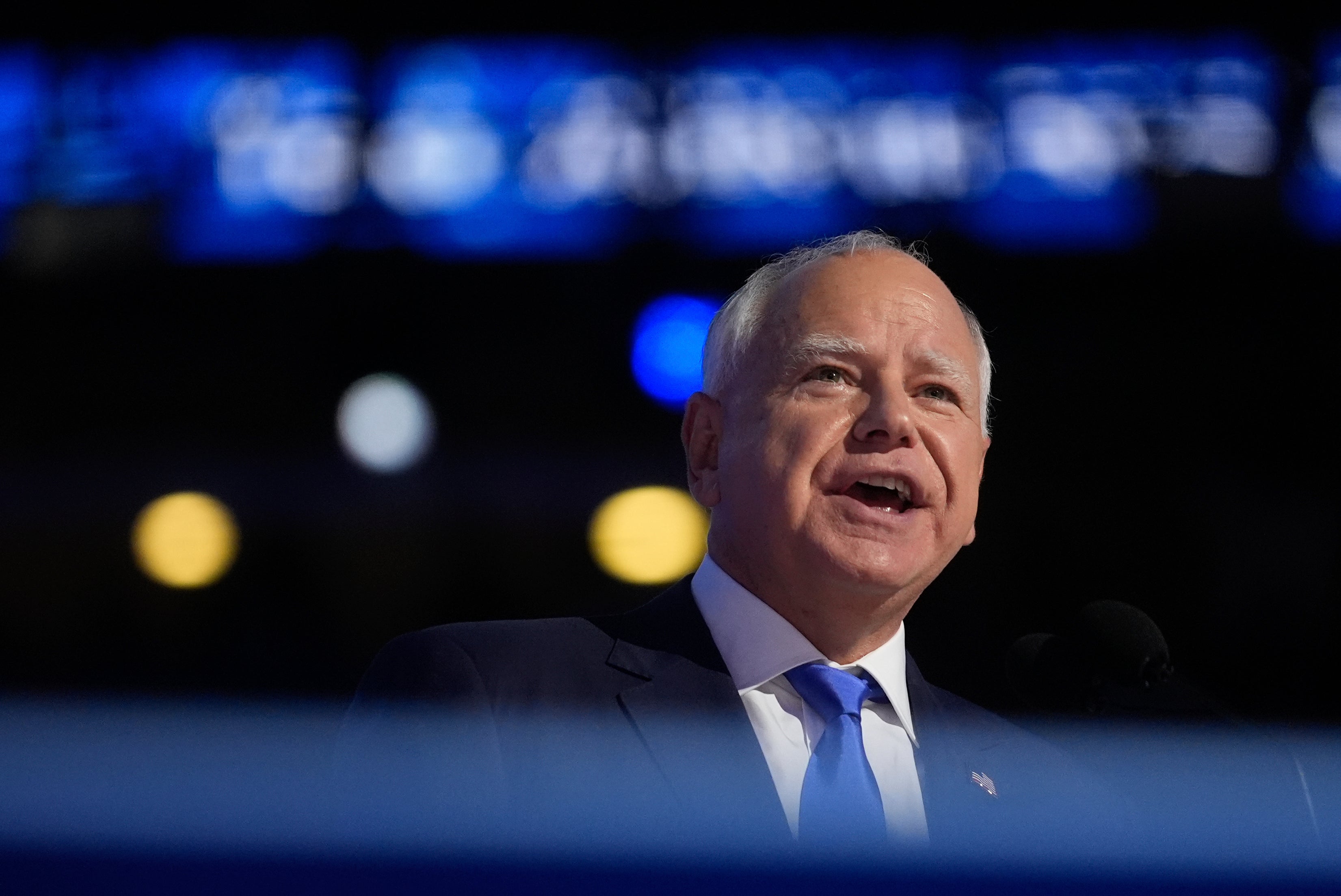 Tim Walz speaks at the DNC. His estranged brother has hinted that he would publicly support Donald Trump