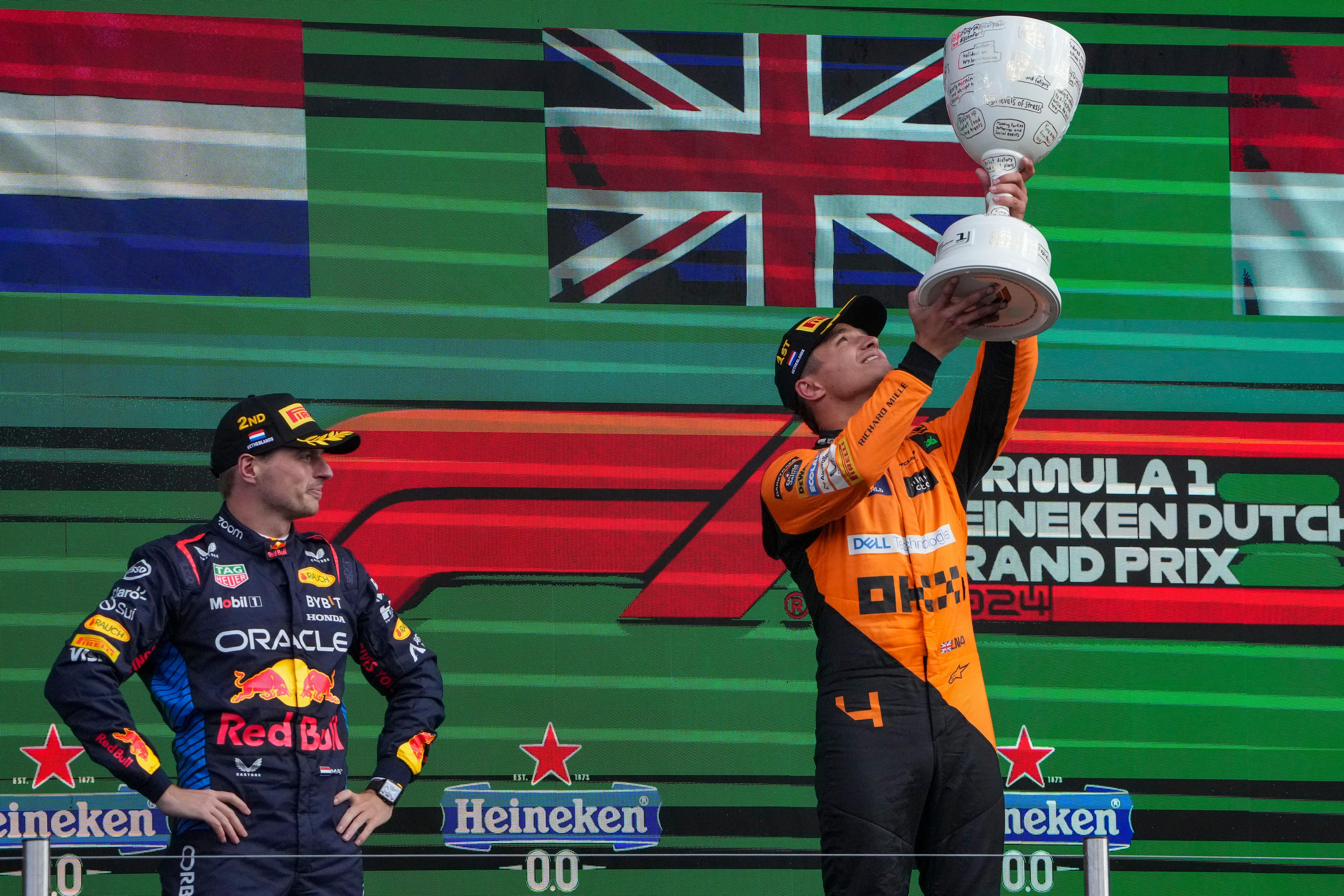 Norris cut Verstappen’s lead in the championship to 70 points