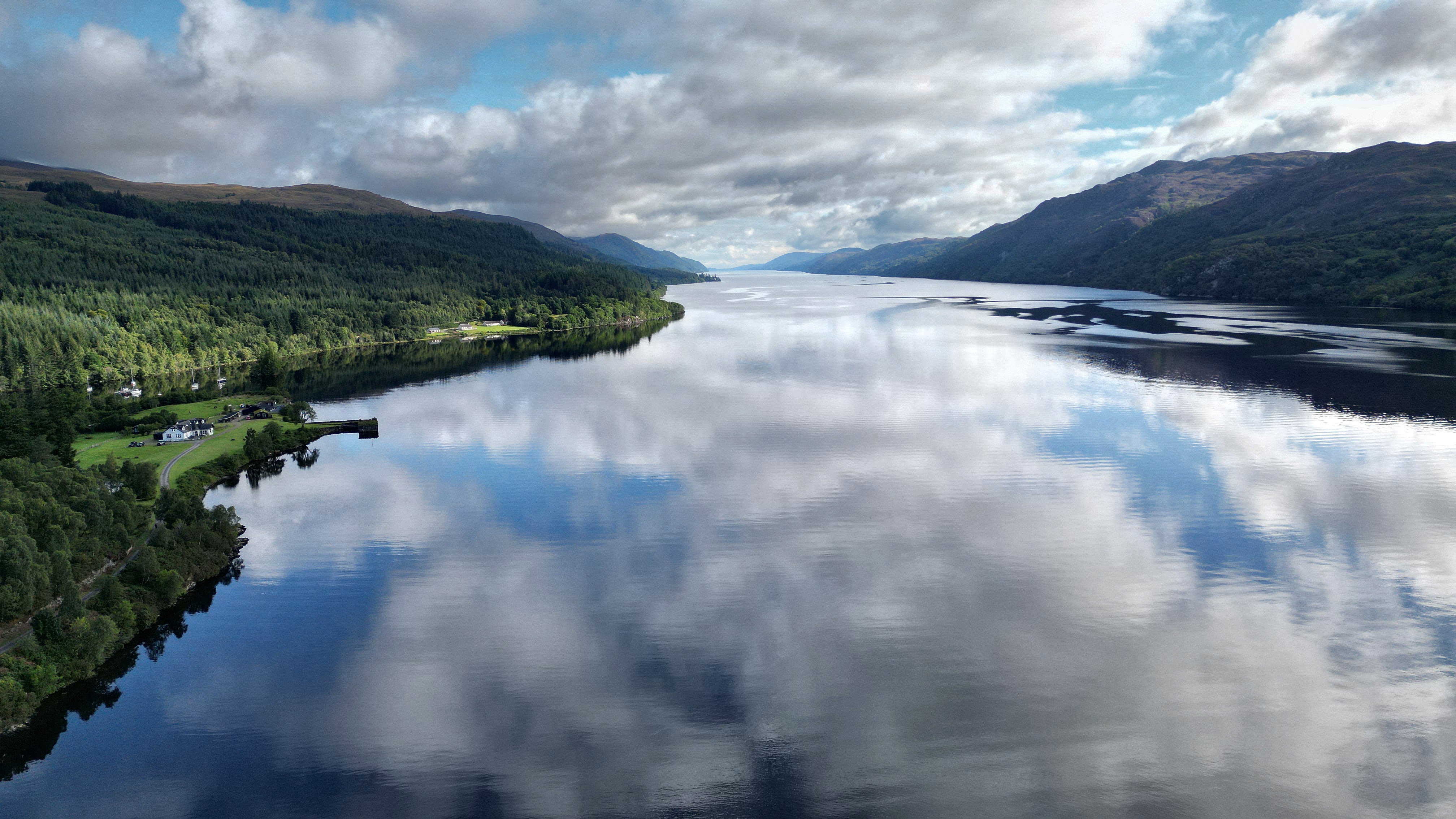 Aerial view of Loch Ness