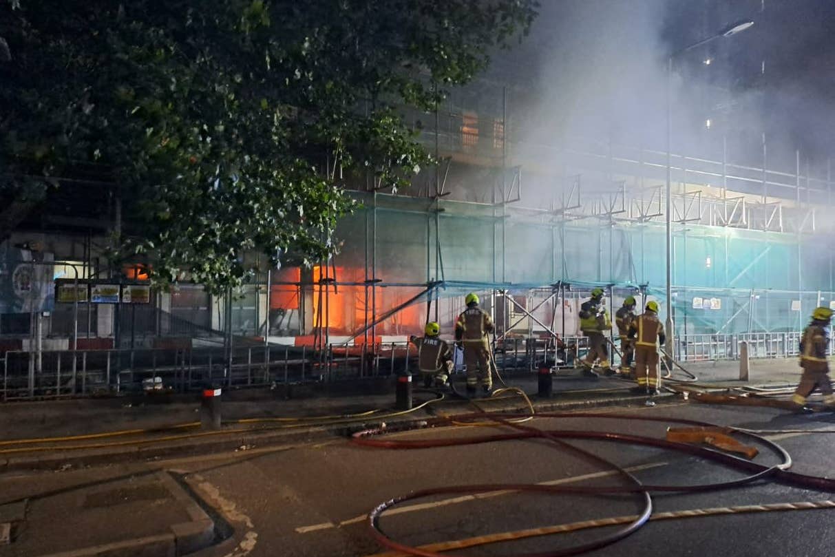 London Fire Brigade at the scene at Freshwater Road in Dagenham, East London (LFB/PA)