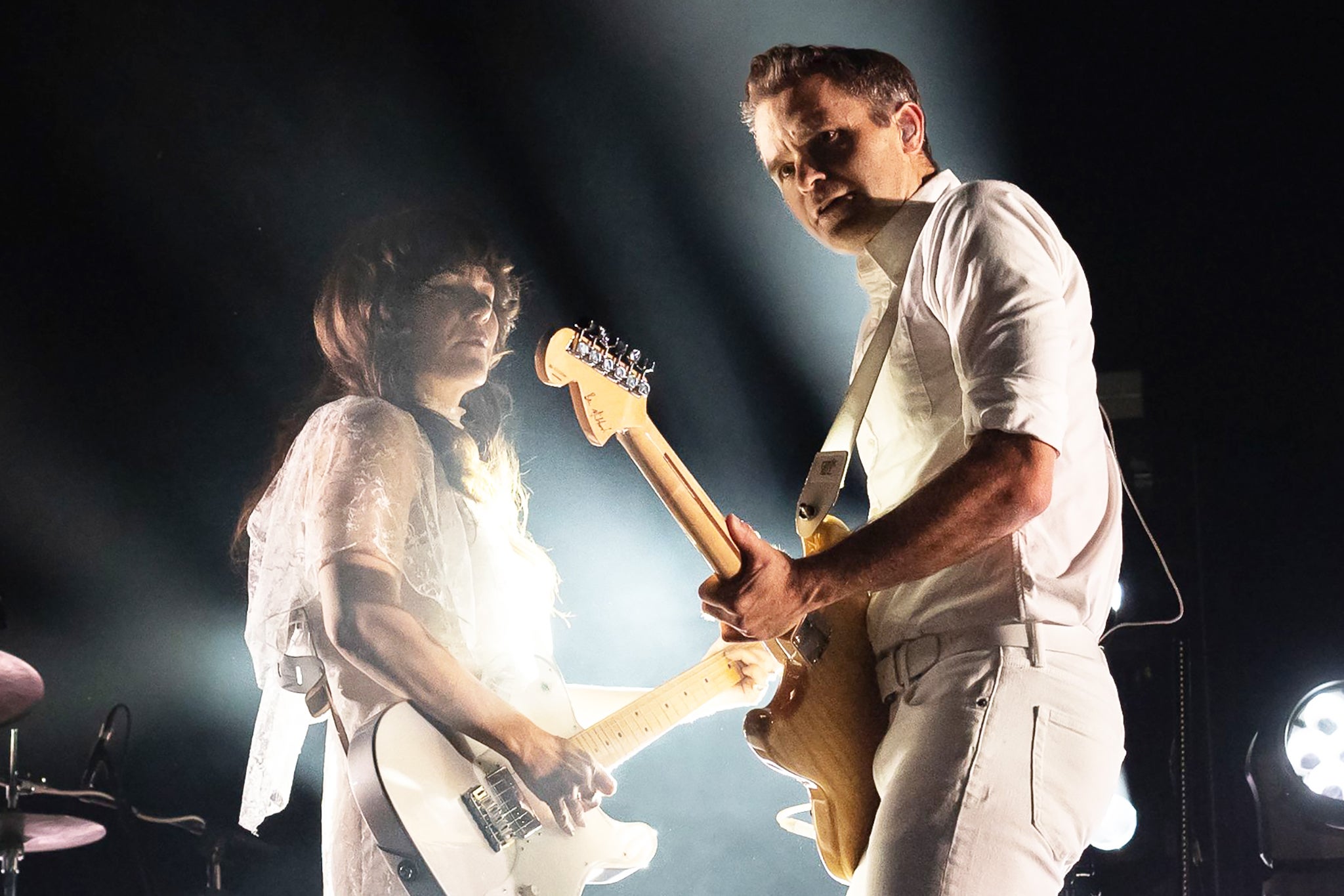 Jenny Lewis and Ben Gibbard during the Death Cab for Cutie/The Postal Service anniversary tour