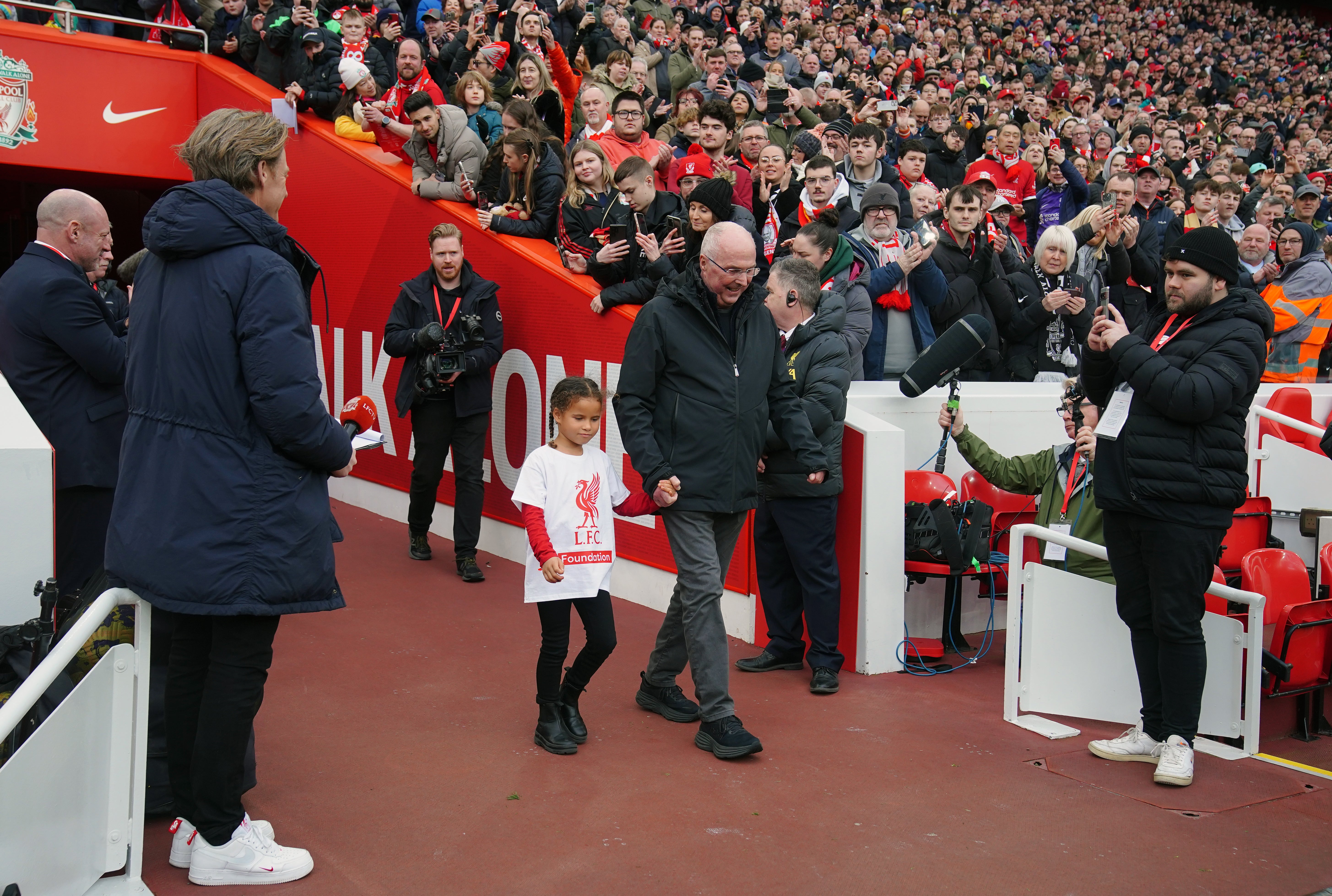 Sven-Goran Eriksson fulfilled a dream by leading a Liverpool side at Anfield (Peter Byrne/PA)