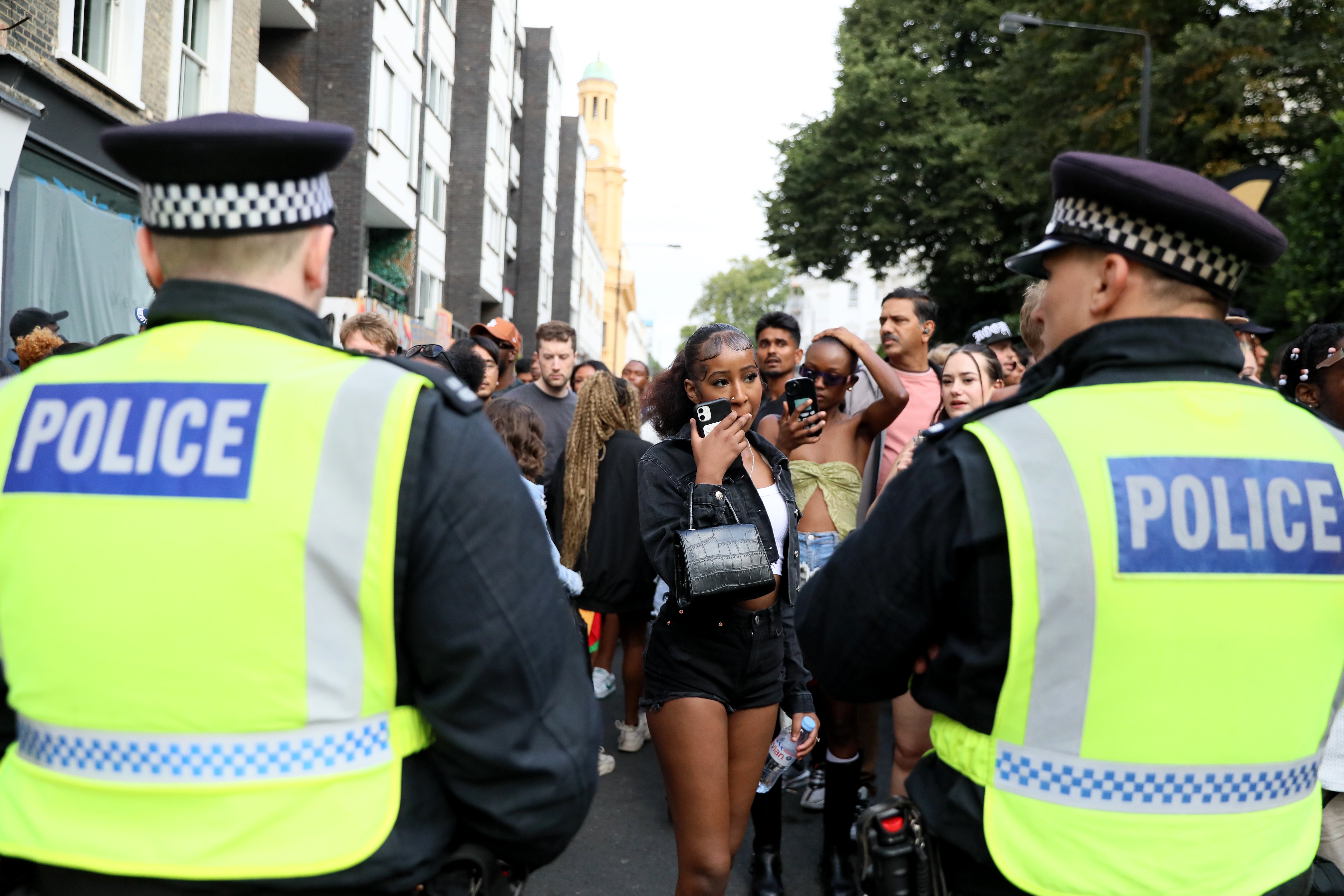 Met Officers on duty at Notting Hill Carnival