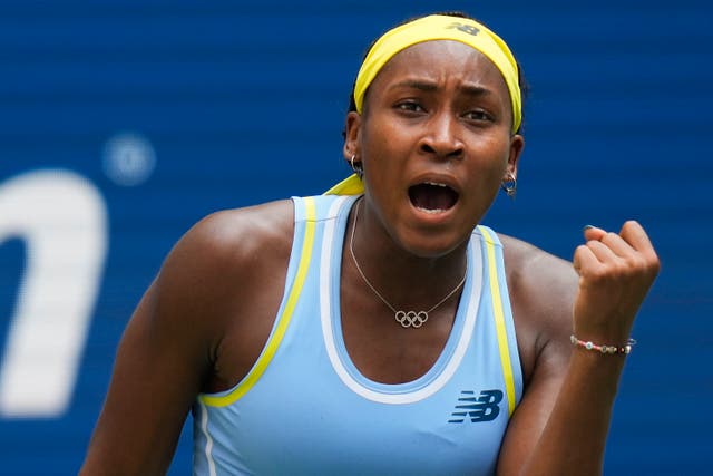 <p>Gauff dropped just two games in her opening win (Seth Wenig/AP)</p>