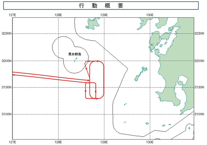 A map provided by Japan’s Ministry of Defence shows the flight path of Y-9 intelligence-gathering aircraft. The red lines are the Chinese plane’s flight path and black lines are the Japan’s territorial waters