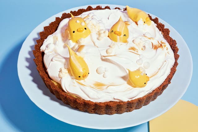 <p>Former Bake Off finalist Kim-Joy gives this classic recipe a twist with duck-themed decorations</p>