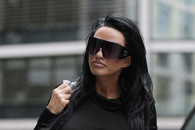 Katie Price had been due to face questions in court (Aaron Chown/PA)