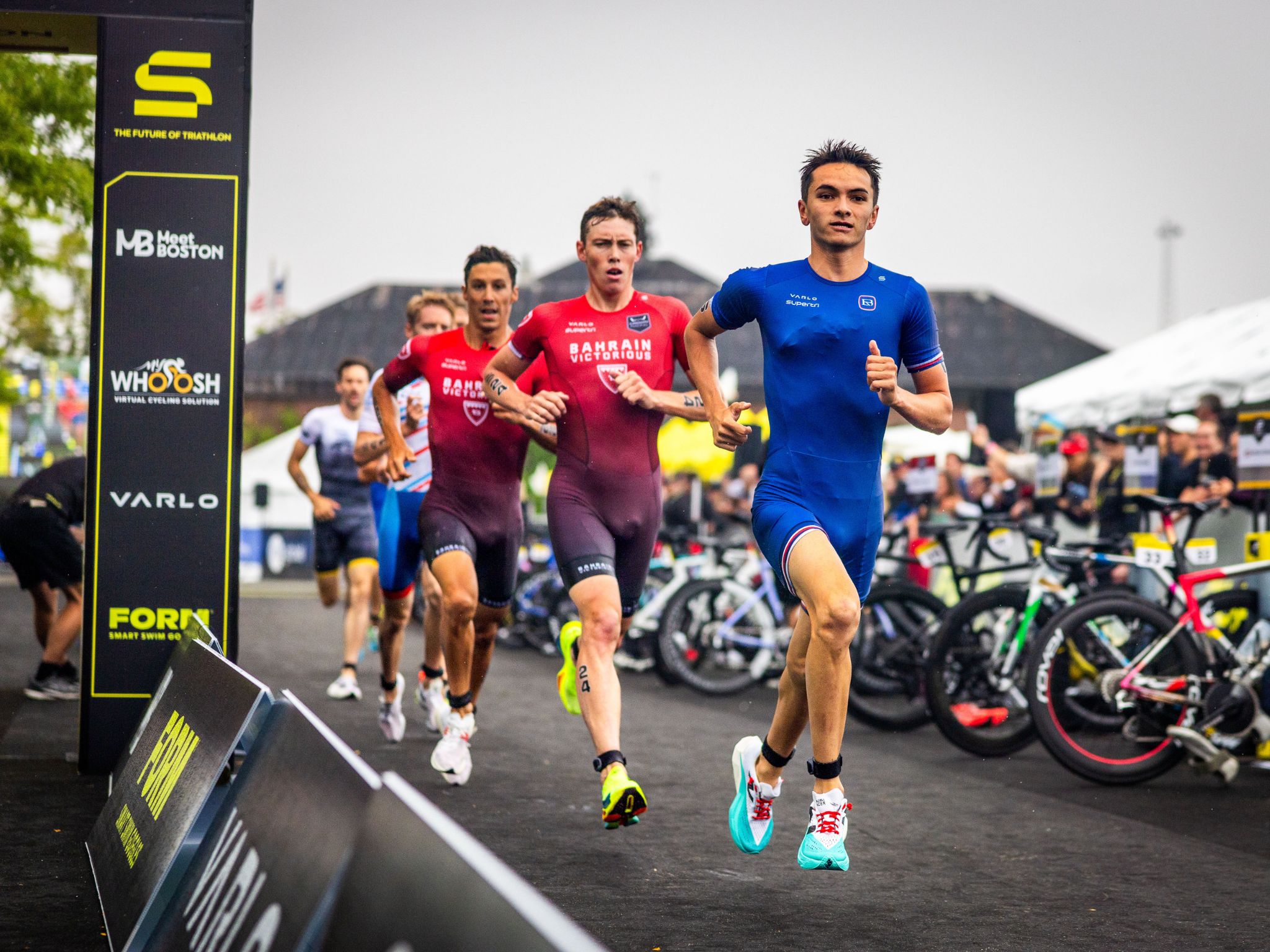 Triathlete Alex Yee during the running portion of the Boston Supertri event