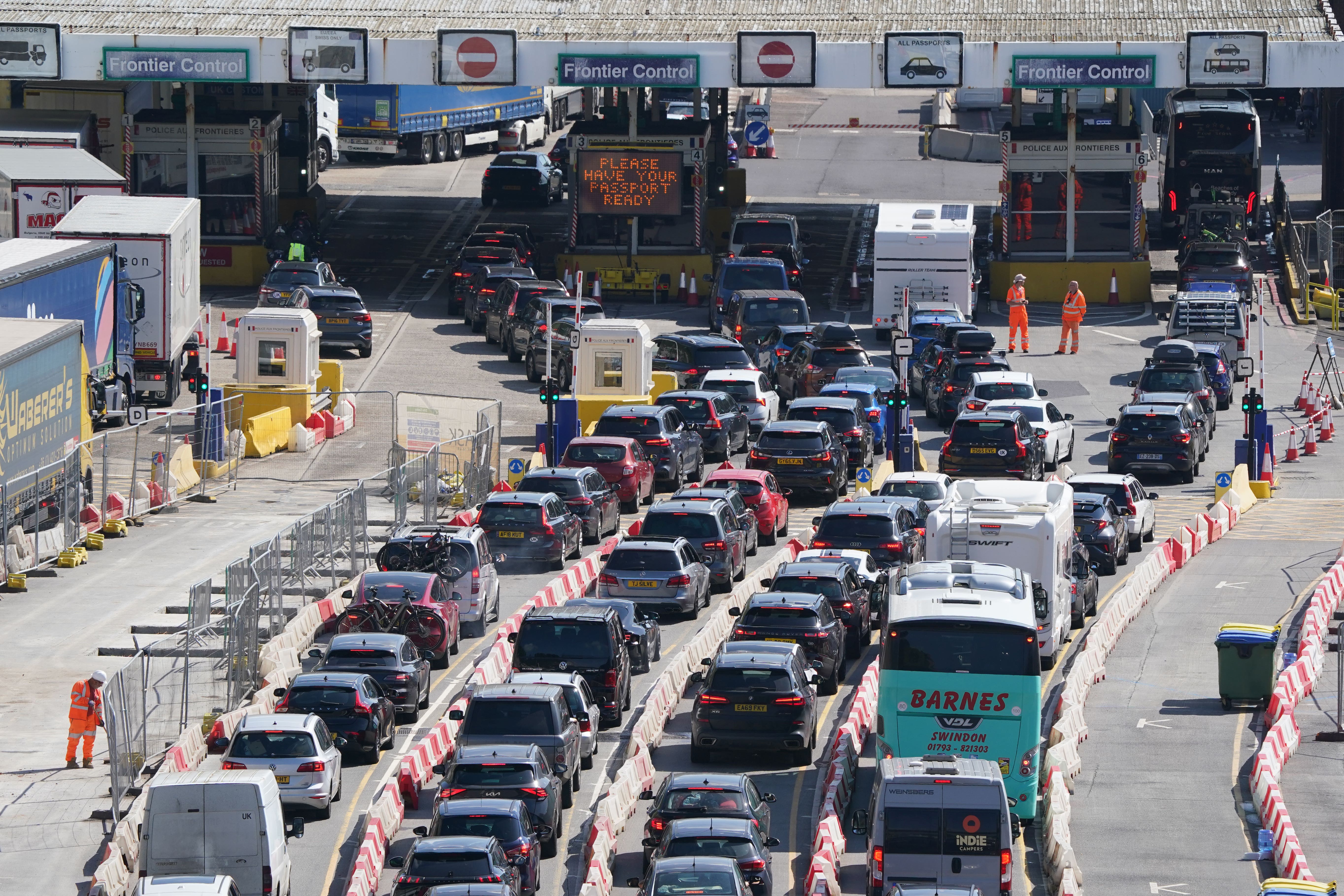 Traffic at the Port of Dover, Kent (Gareth Fuller/PA)