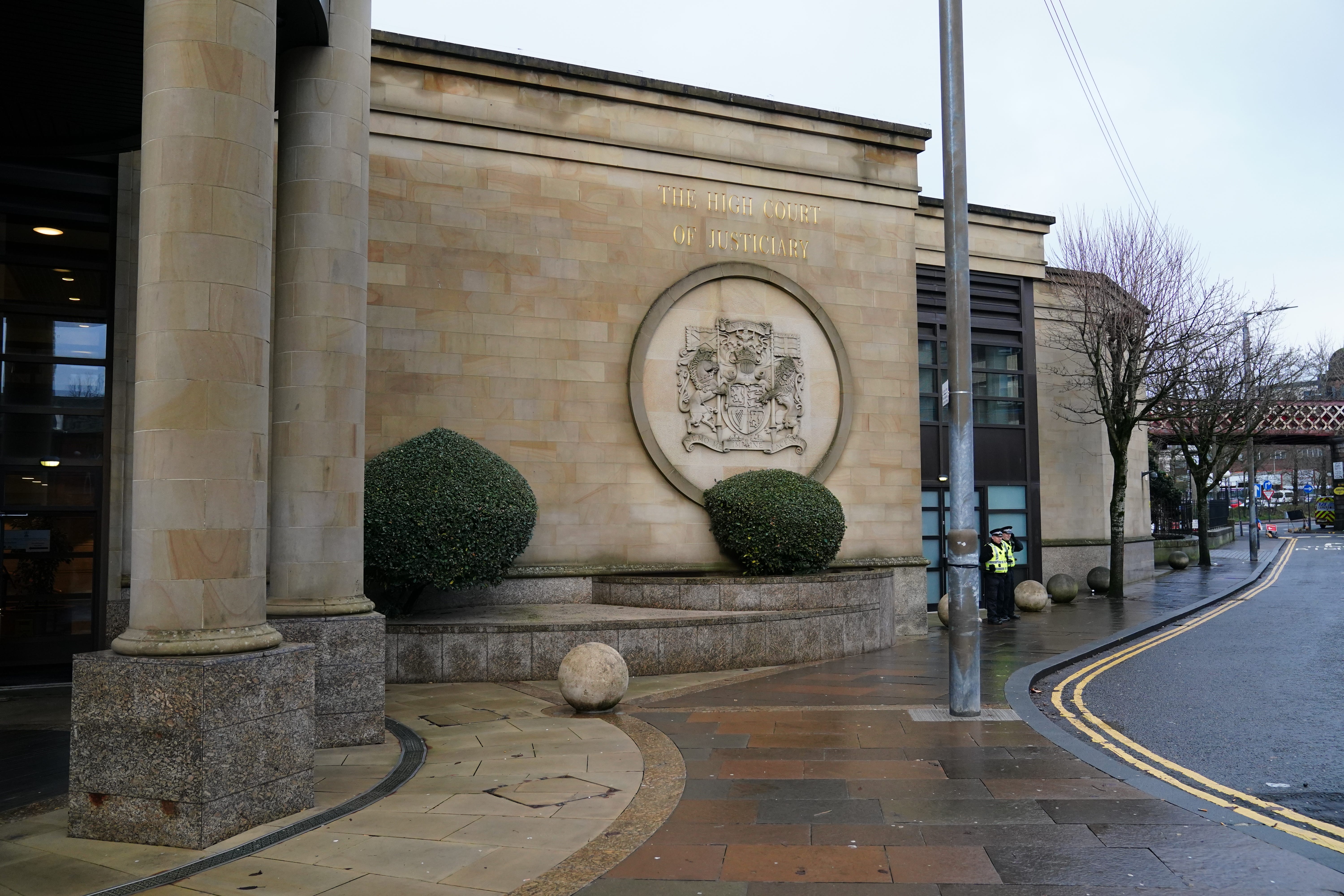 The trial is taking place at the High Court in Glasgow (Jane Barlow/PA)