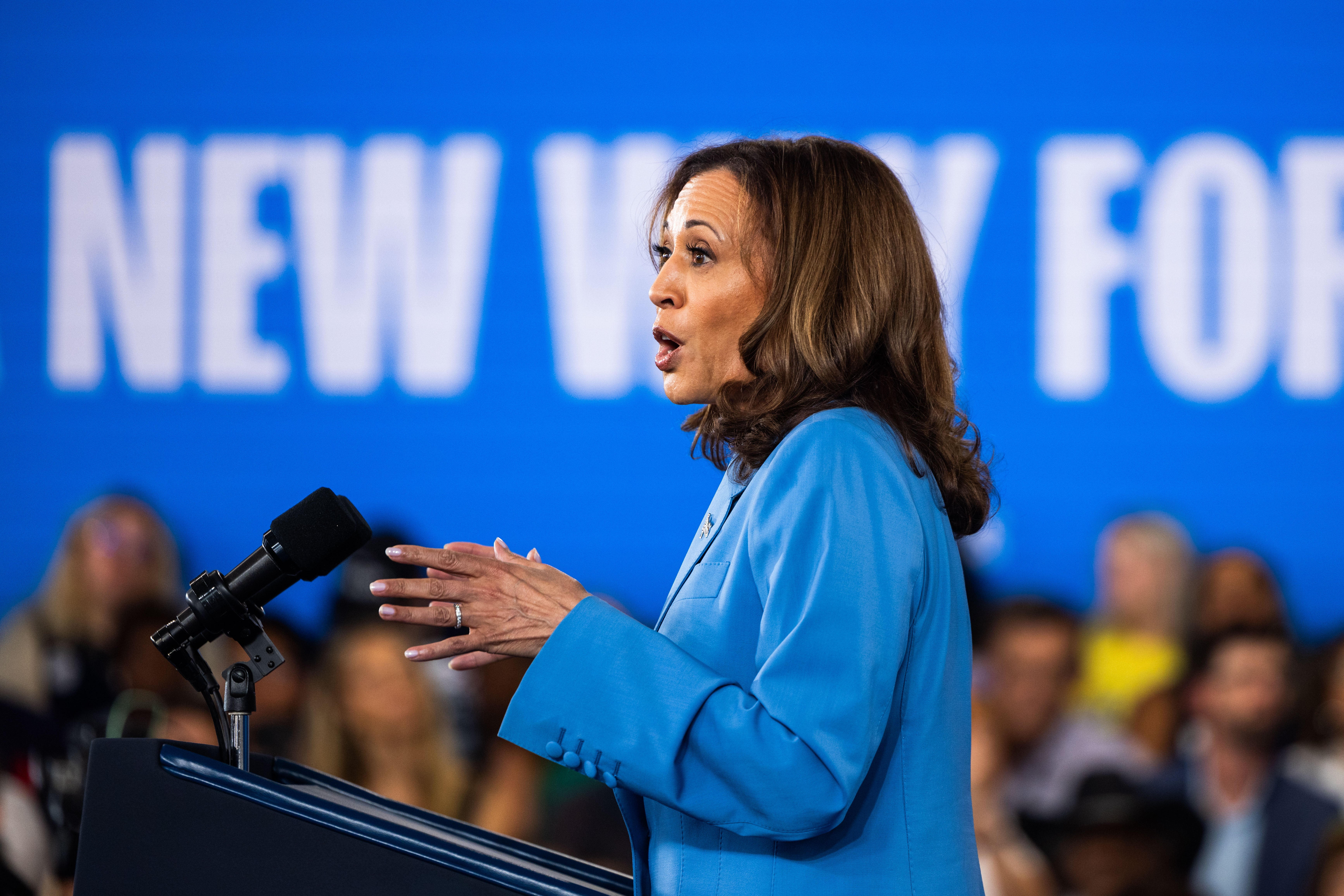 Kamala Harris outlined her economic policy in a speech at the Hendrick Center for Automotive Excellence in Raleigh, North Carolina on August 16