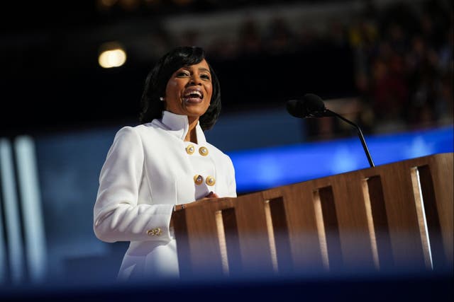 <p>Angela Alsobrooks, the Democratic candidate for Senate in Maryland, was a featured speaker at the Democratic National Convention in August</p>