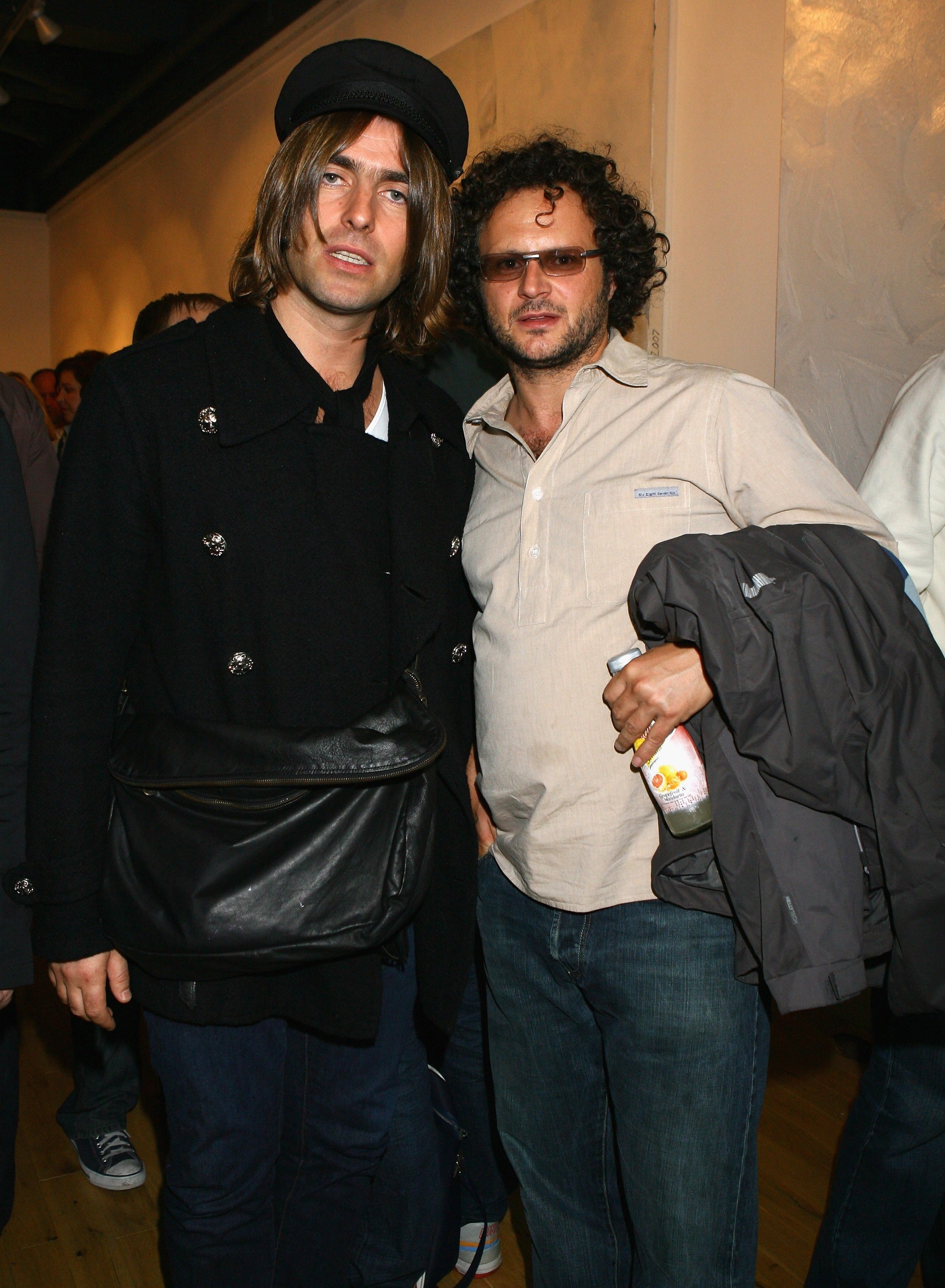 Singer Liam Gallagher with James Brown, ex-editor of loaded , pictured in 2007