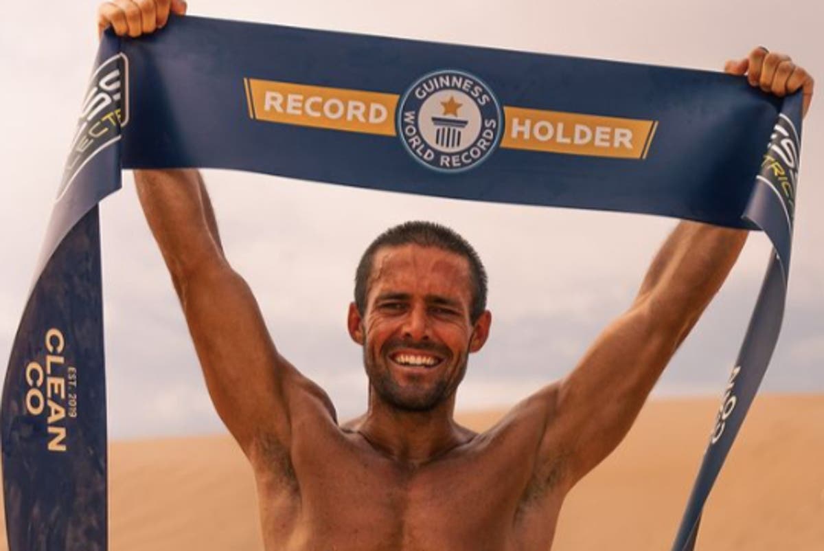 Pictured: Spencer Matthews completes record-breaking 30 marathons in 30 days