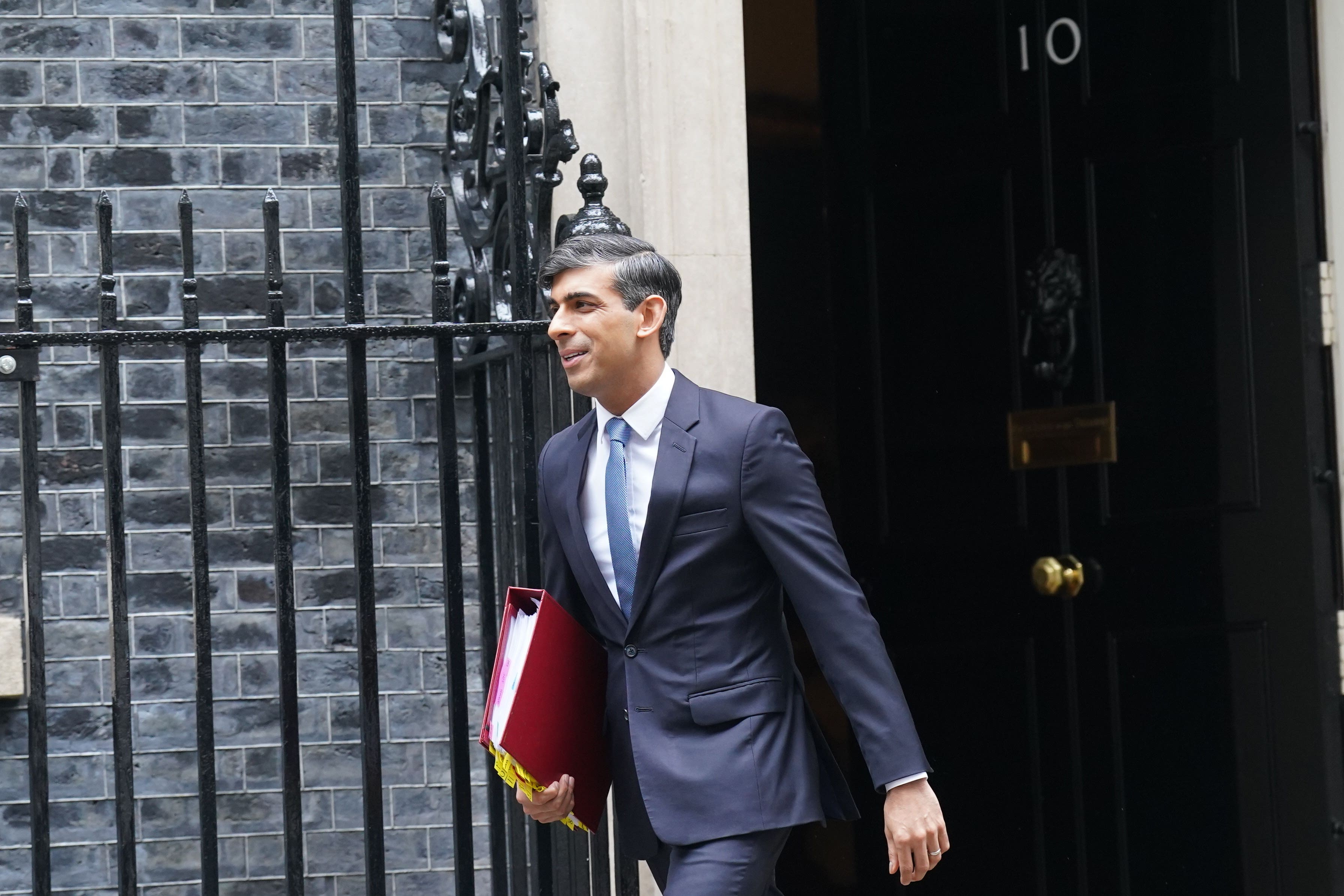 During his time in No 10, Mr Sunak received backlash for using helicopters for journeys that critics said could have been taken by road or train (PA)