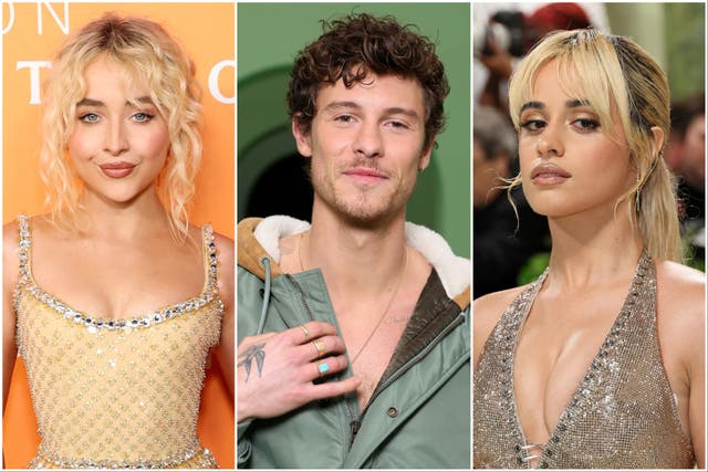 <p>Sabrina Carpenter, Shawn Mendes and Camila Cabello</p>