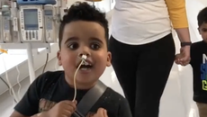 Adorable moment six-year-old with rare condition told he will receive new heart