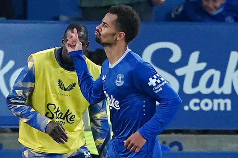 Iliman Ndiaye celebrates scoring a fine solo goal (Peter Byrne/PA)