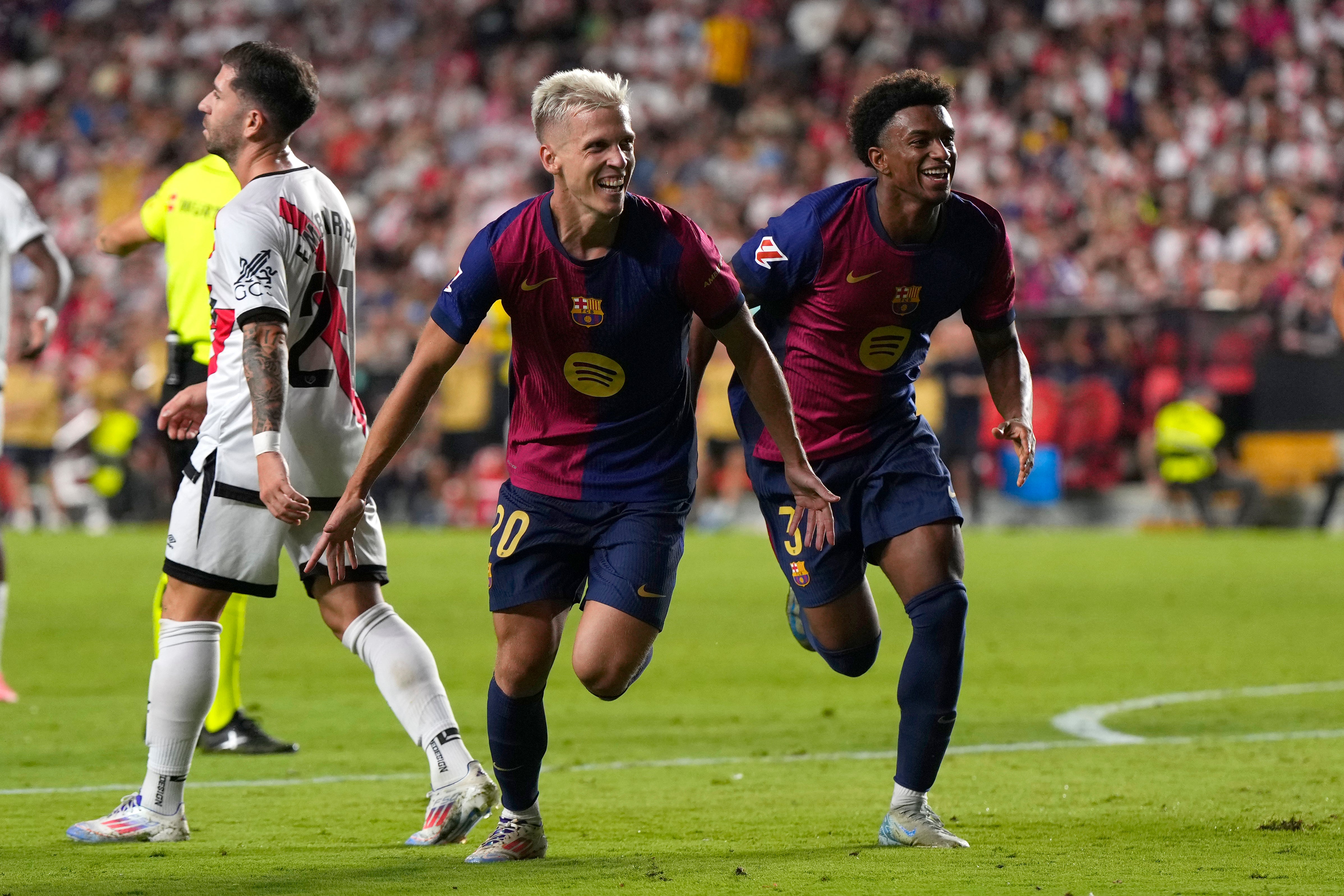 Dani Olmo struck late on to secure Barcelona the win