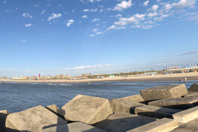 <p>The popular surfing spot of Scheveningen</p>