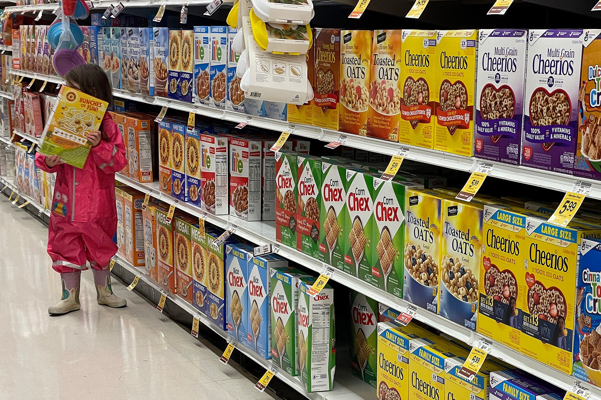 Look, mommy!: an American child surveys the cereal aisle