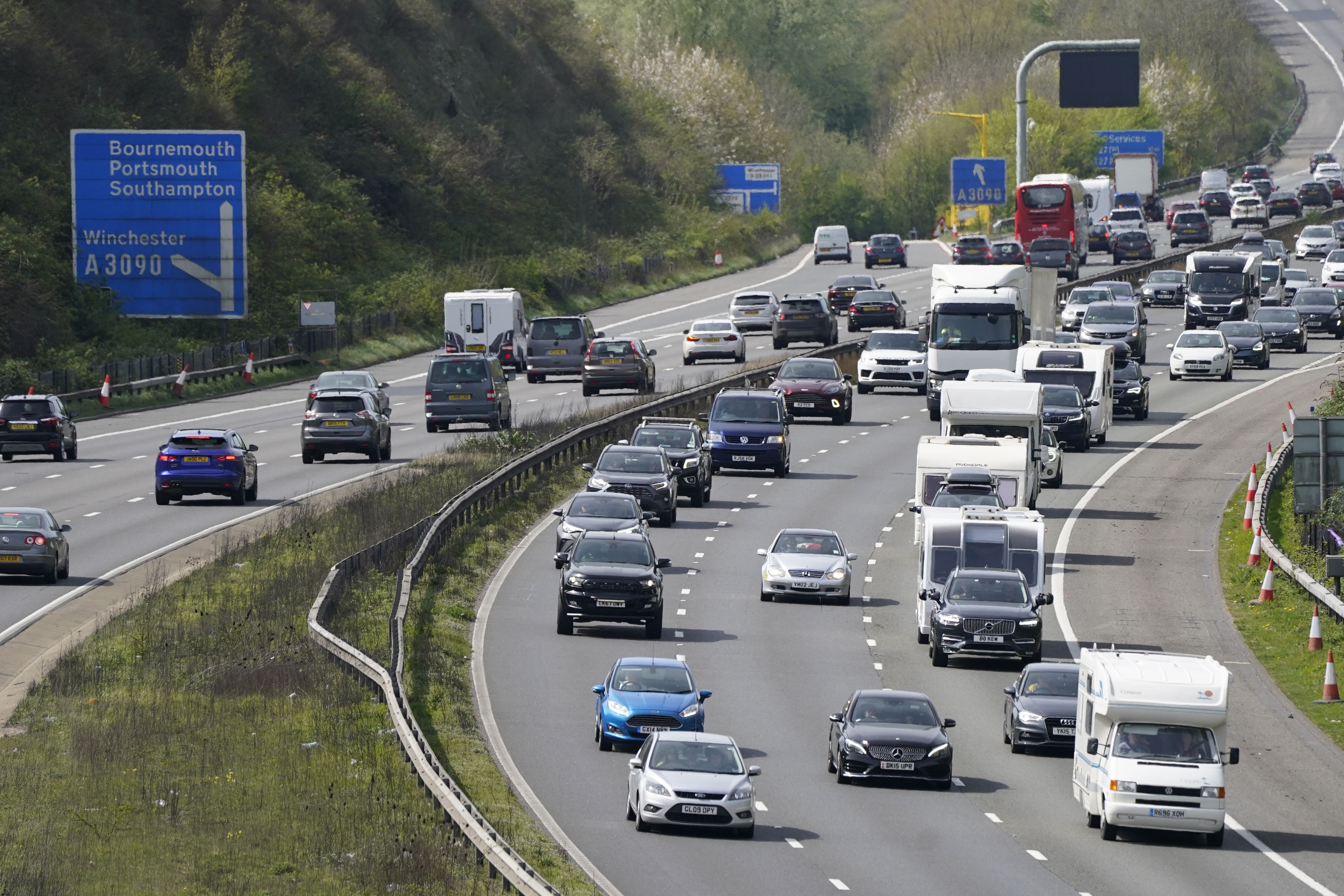 Average trips as a car or van passenger were up 12.1% from 165 to 185 (Andrew Matthews/PA)