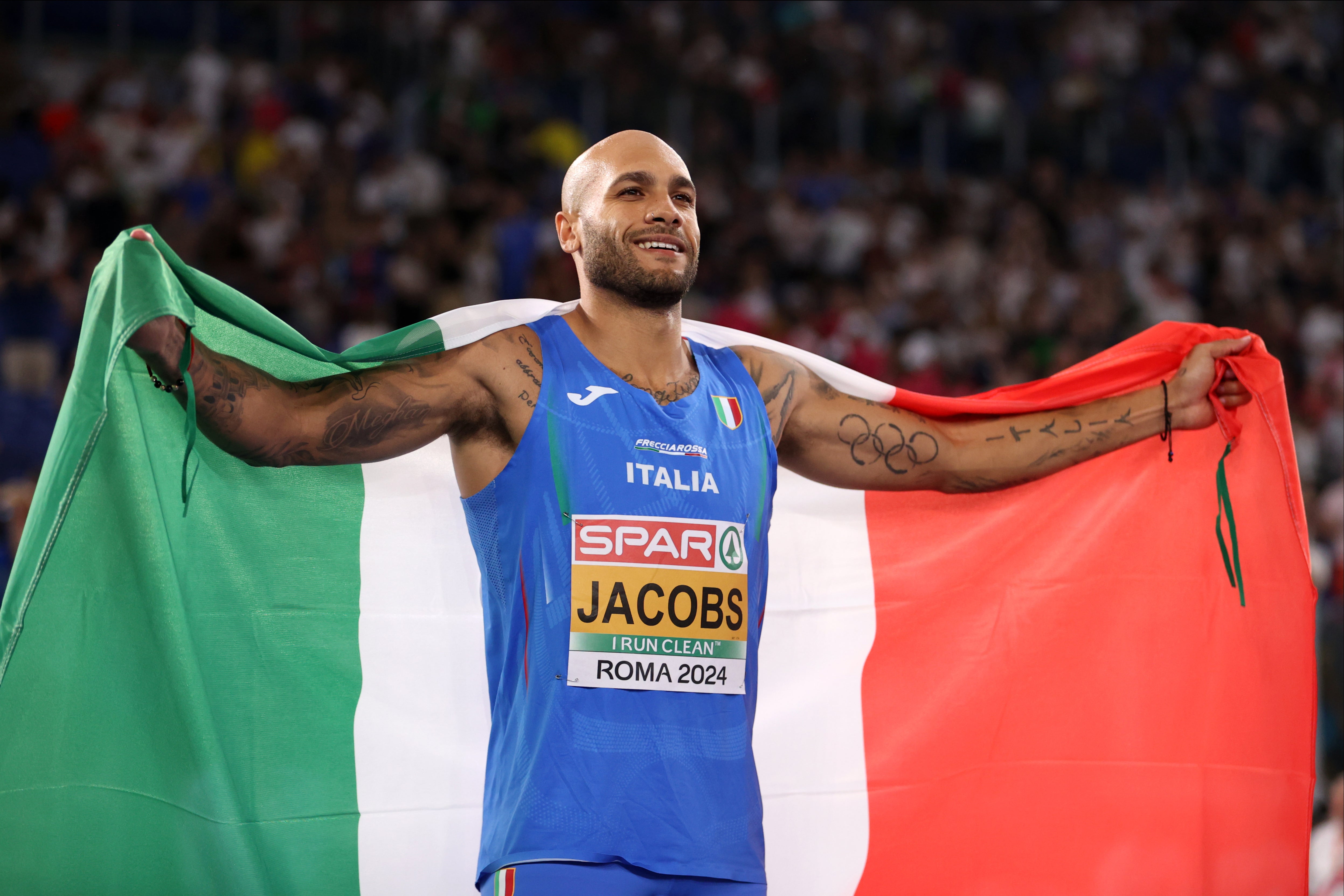 Marcell Jacobs is one of those in action in Rome