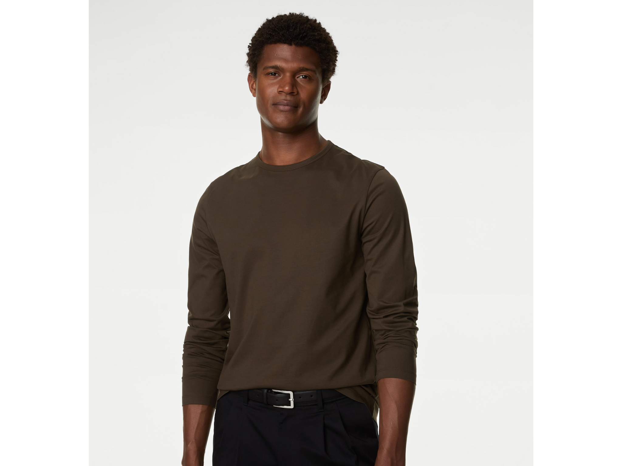 M&S pure supima cotton long sleeve T-shirt