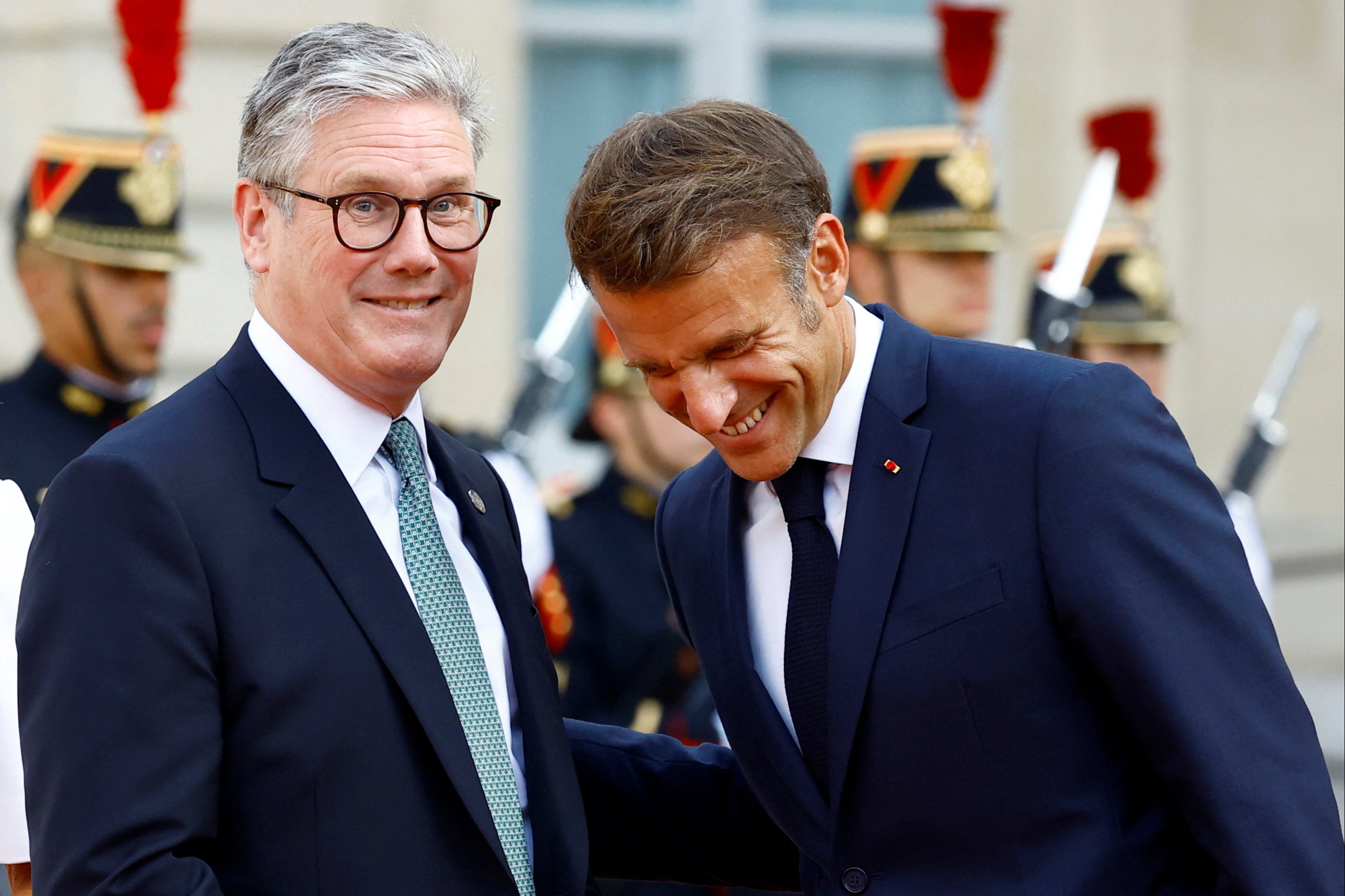 Politics tamfitronics Emmanuel Macron welcomed Keir Starmer at the Elysee Palace ahead of the Paris 2024 Paralympics Games