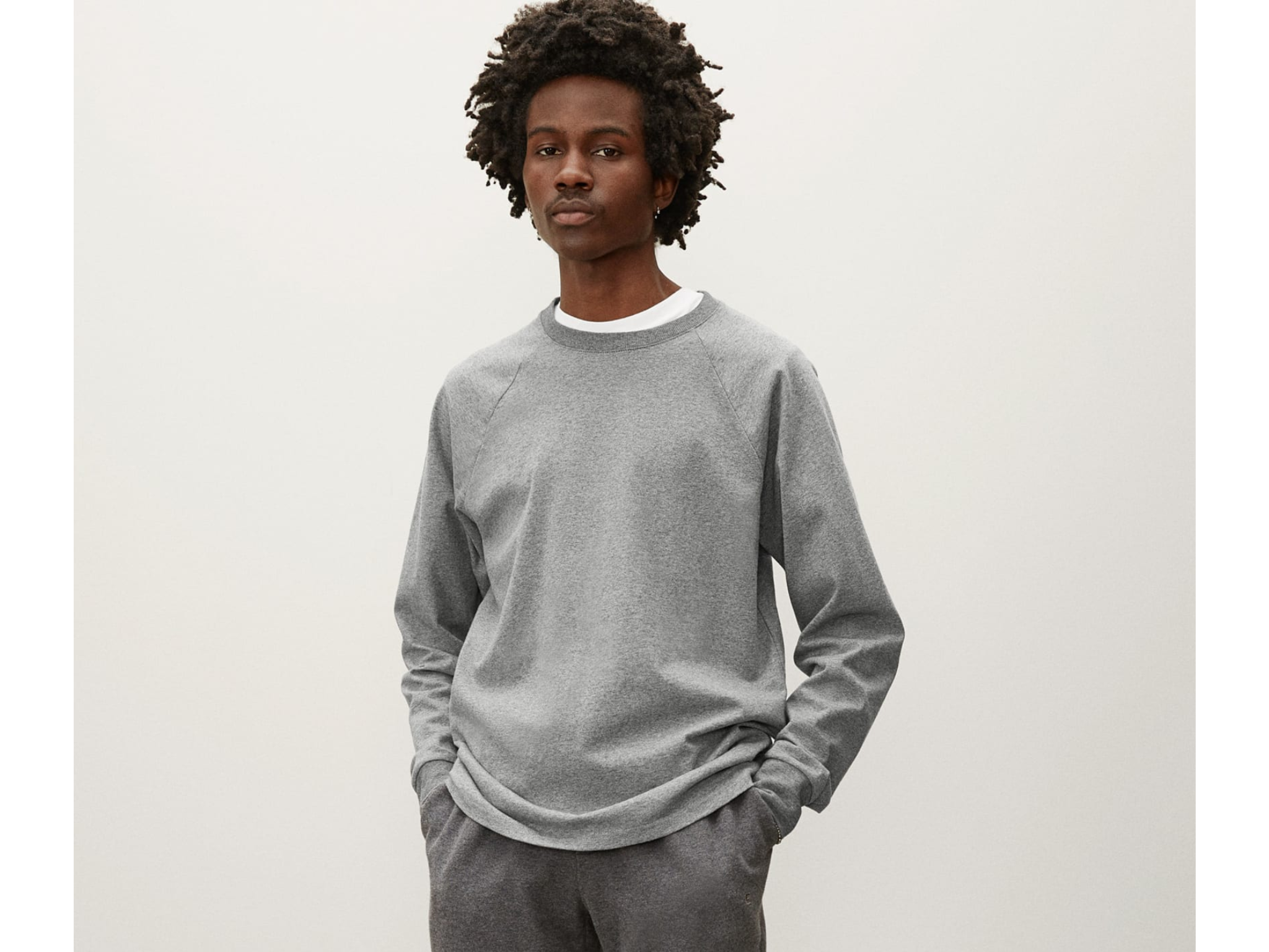 Everlane the premium-weight long sleeve crew