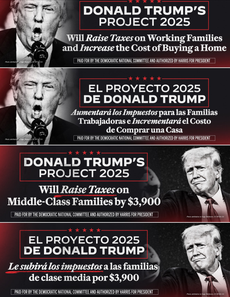 Democrats target Trump with swing state billboard highlighting Project 2025 tax hikes