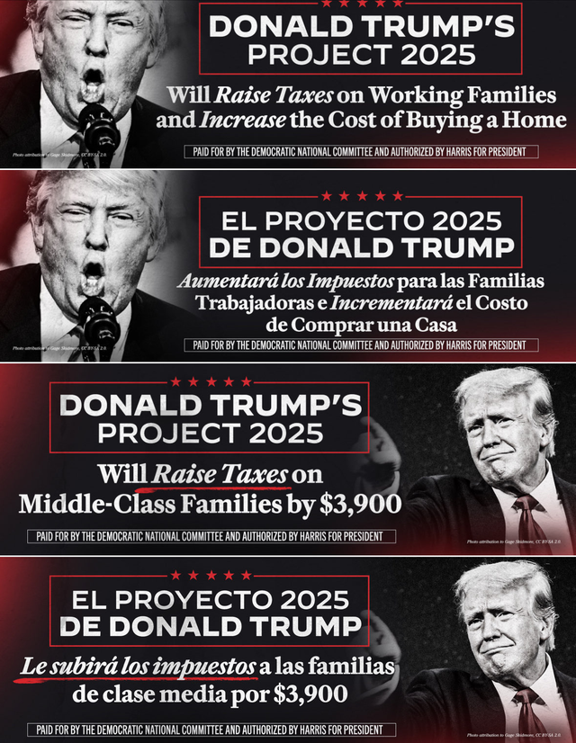 <p>Democrats are targeting Donald Trump ahead of his visit to Michigan with billboards highlighting the cost of his Project 2025 agenda</p>