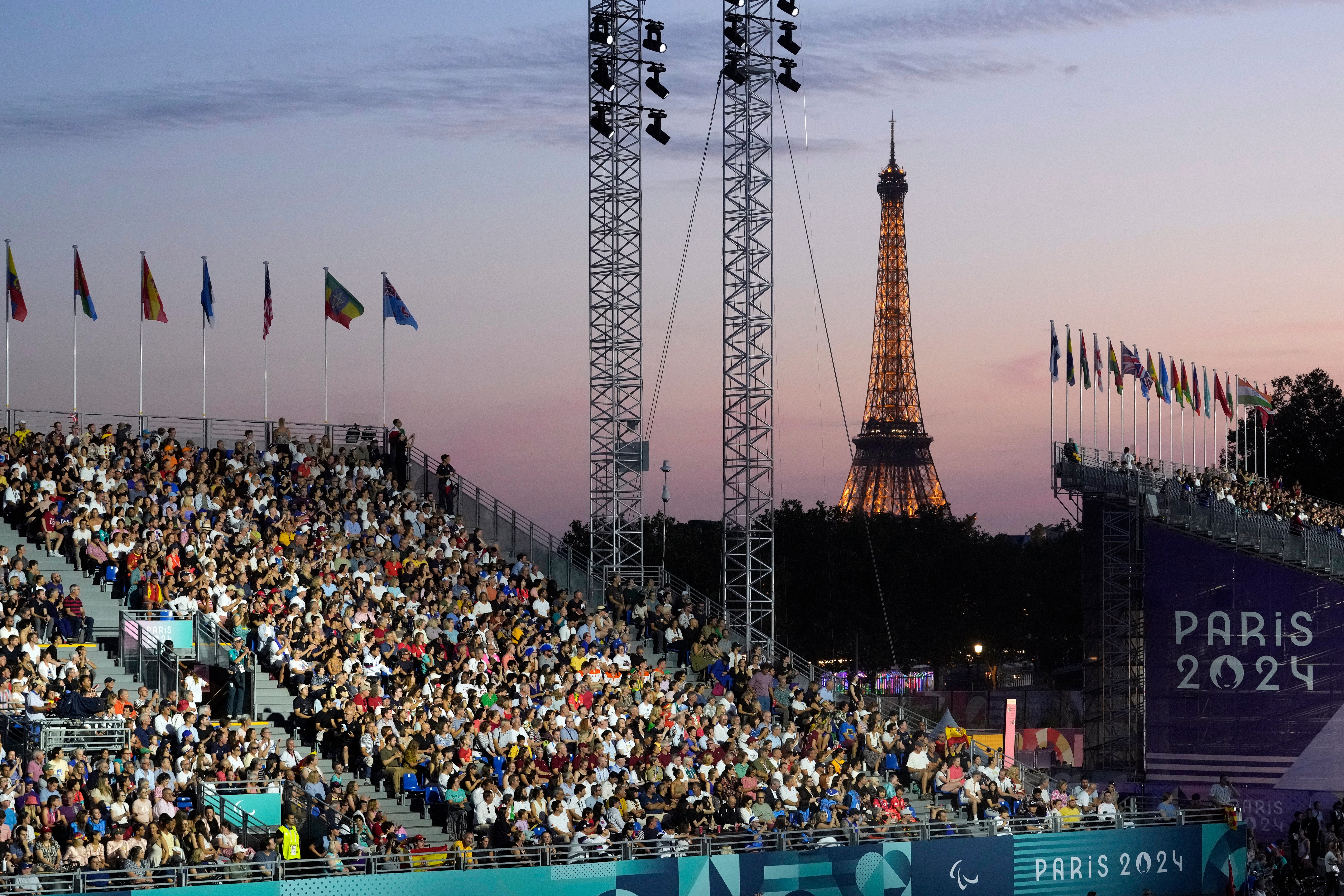 The incident took place at the Paralympics opening ceremony in Paris.