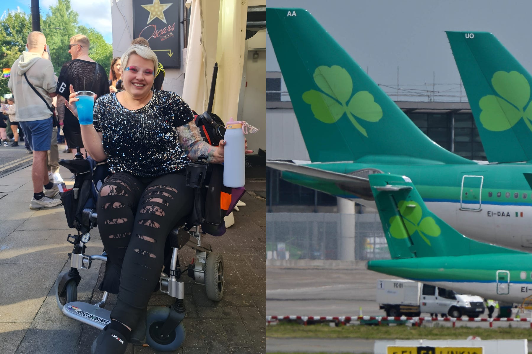 Winter Mraz, 36, was left housebound for months after their £2,700 wheelchair was damaged on an Aer Lingus flight (Artur Widak/PA Real Life)