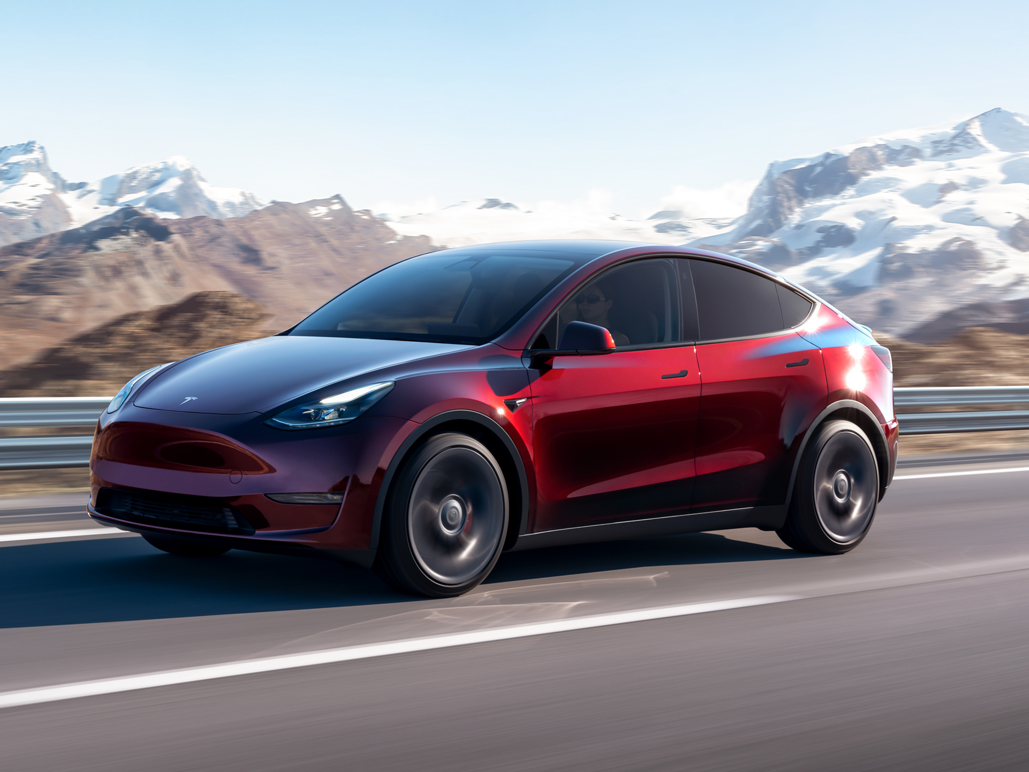 The Model Y’s interior is vast, with masses of space for all five occupants