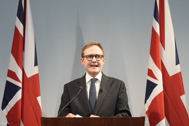 Conservative party leadership candidate Tom Tugendhat (Stefan Rousseau/PA)