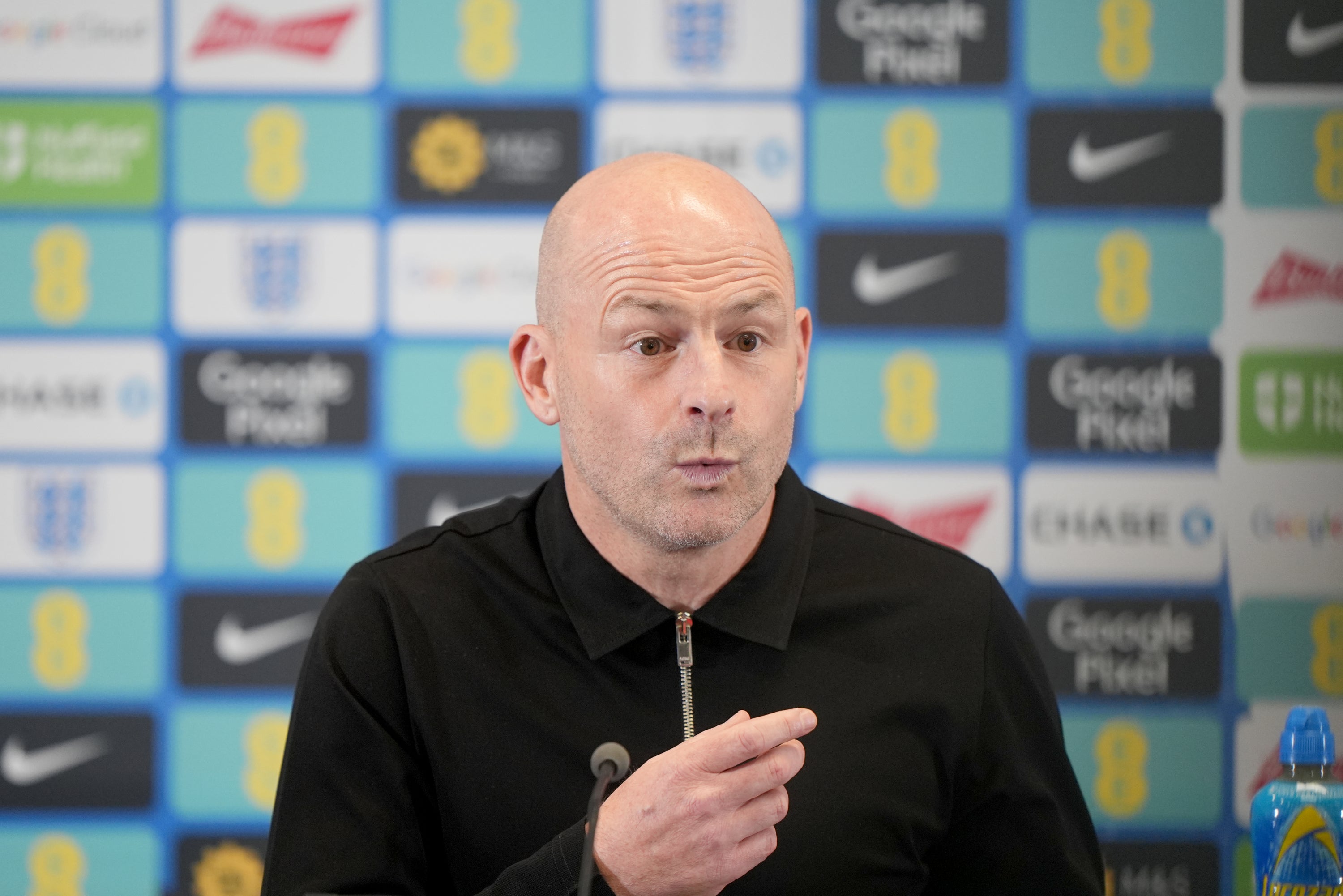 England interim manager Lee Carsley during the squad announcement