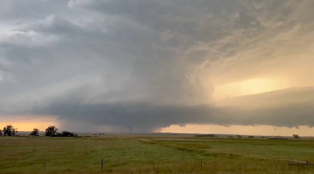 <p>A massive tornado is seen Wednesday near Mount City, South Dakota. Twisters tore through the Dakotas, bringing forceful winds to the region</p>