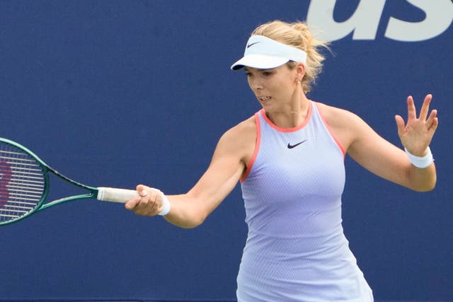 Katie Boulter is out of the US Open after a poor display in the second round (AP Photo/Julia Nikhinson)