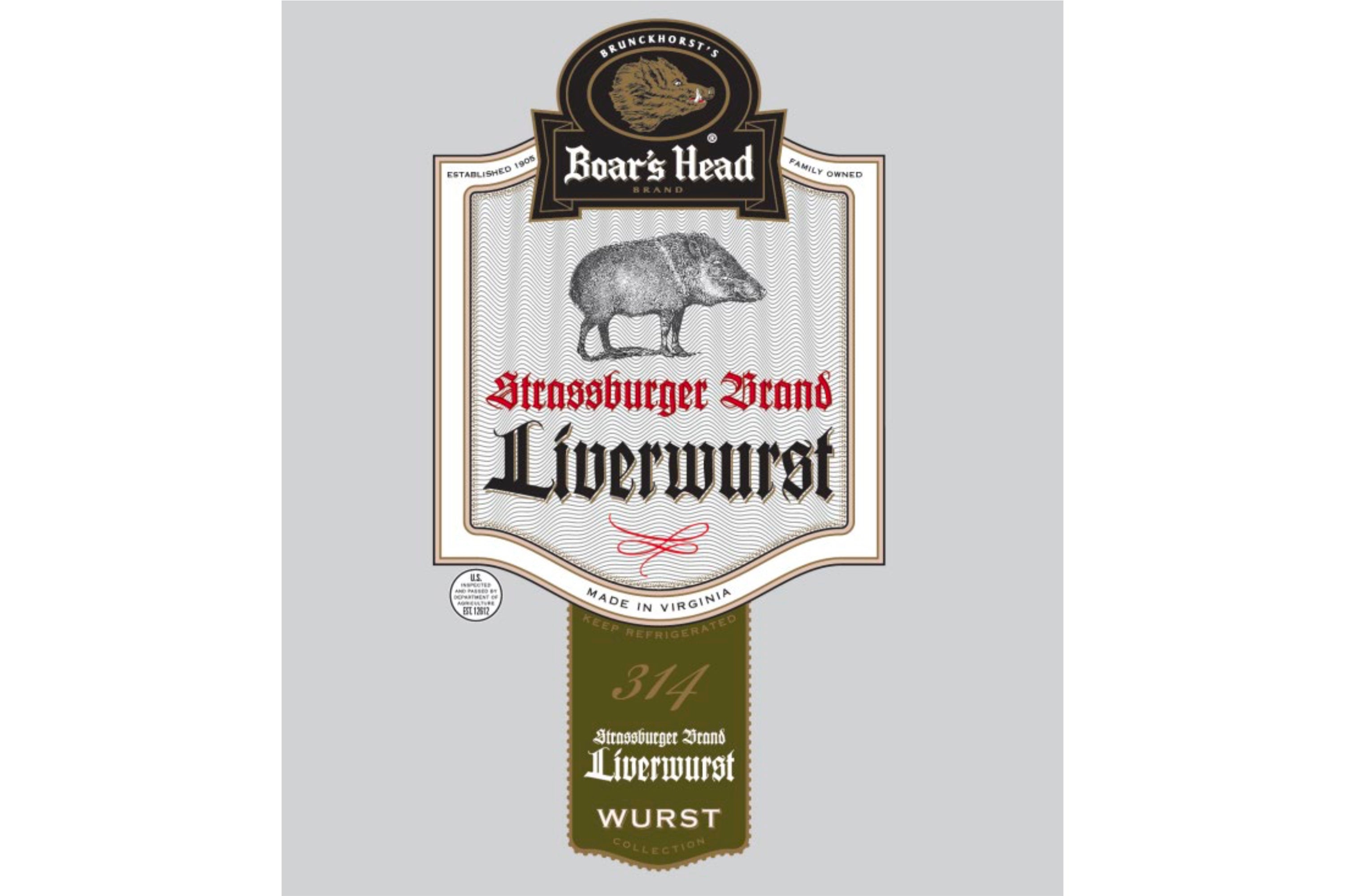 A label for Boar's Head liverwurst. The company recalled seven million pounds of deli meats on July 30, 2024, expanding an initial recall on July 25 after a liverwurst sample collected in Maryland tested positive for listeria