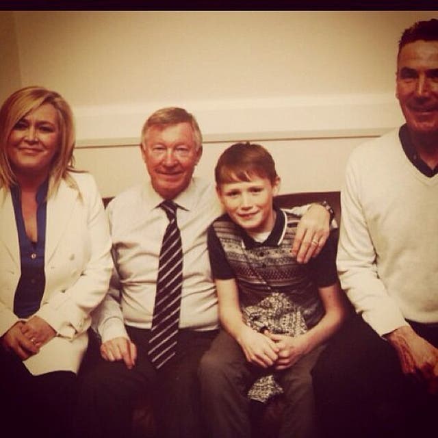 <p>Scott McTominay as young Manchester United academy player pictured with Sir Alex Ferguson</p>