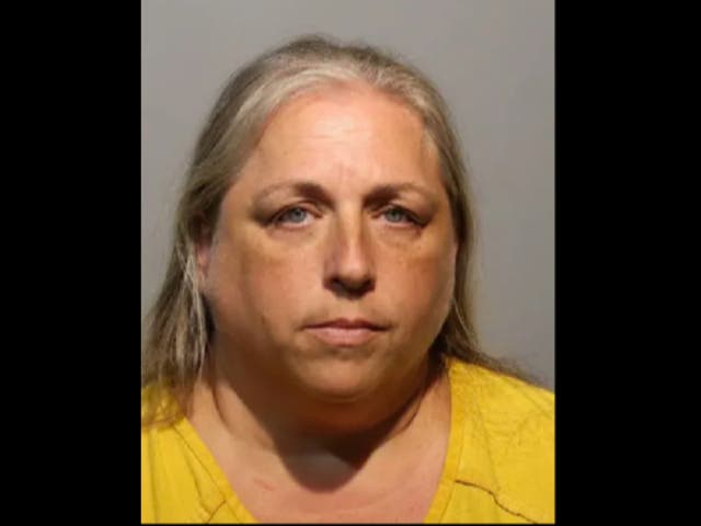 <p>Barbara Ledbetter, 49, was arrested on a child negligence charge after she allegedly left a sleeping six-year-old girl in the back of her daycare bus in Oviedo, Florida, on August 26</p>