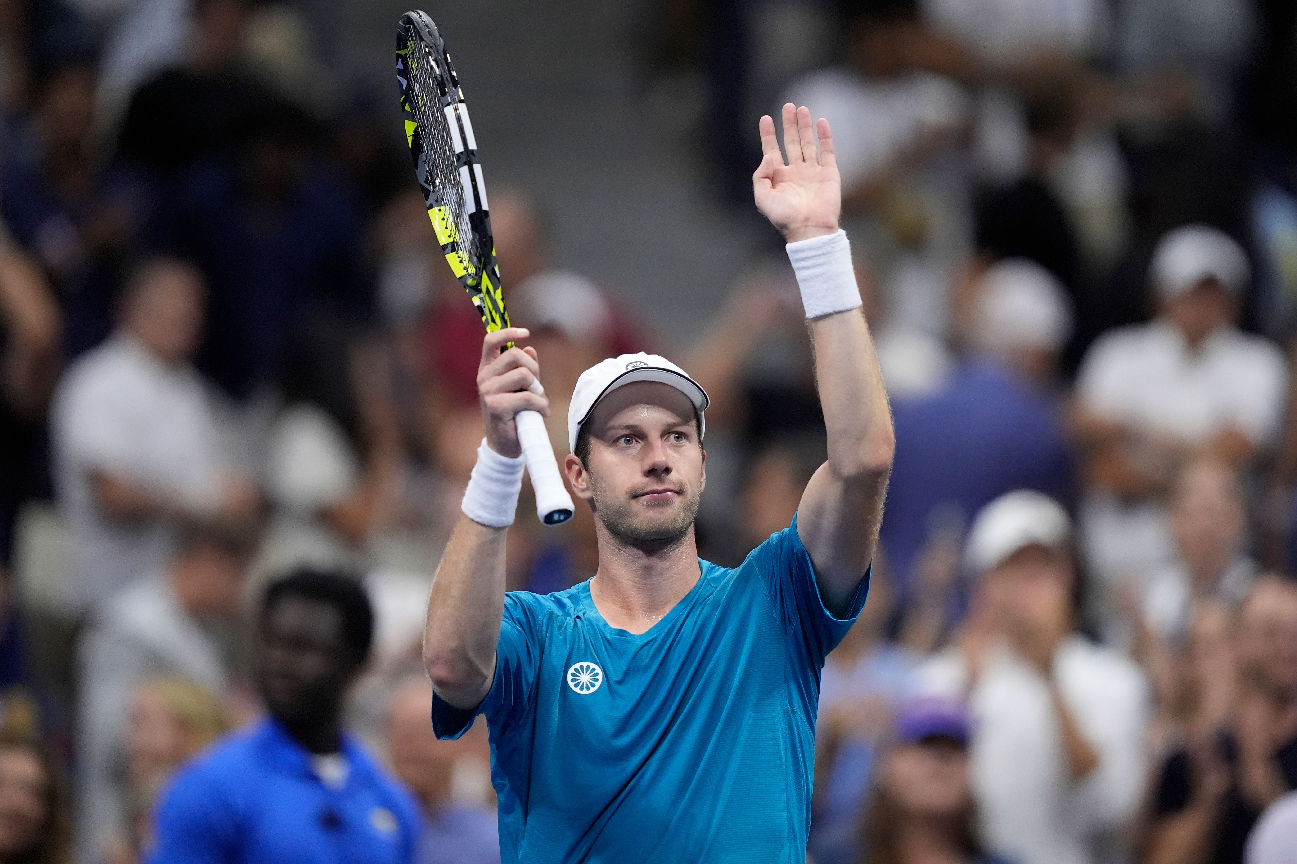 Botic van De Zandschulp stunned Carlos Alcaraz at the US Open (Matt Rourke/AP)