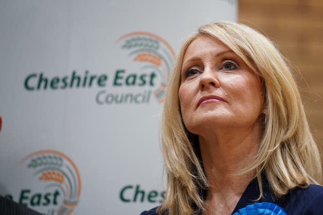 Esther McVey at the count for the Tatton constituency in the 2024 General Election. Picture date: Friday July 5, 2024. (Peter Byrne/PA)