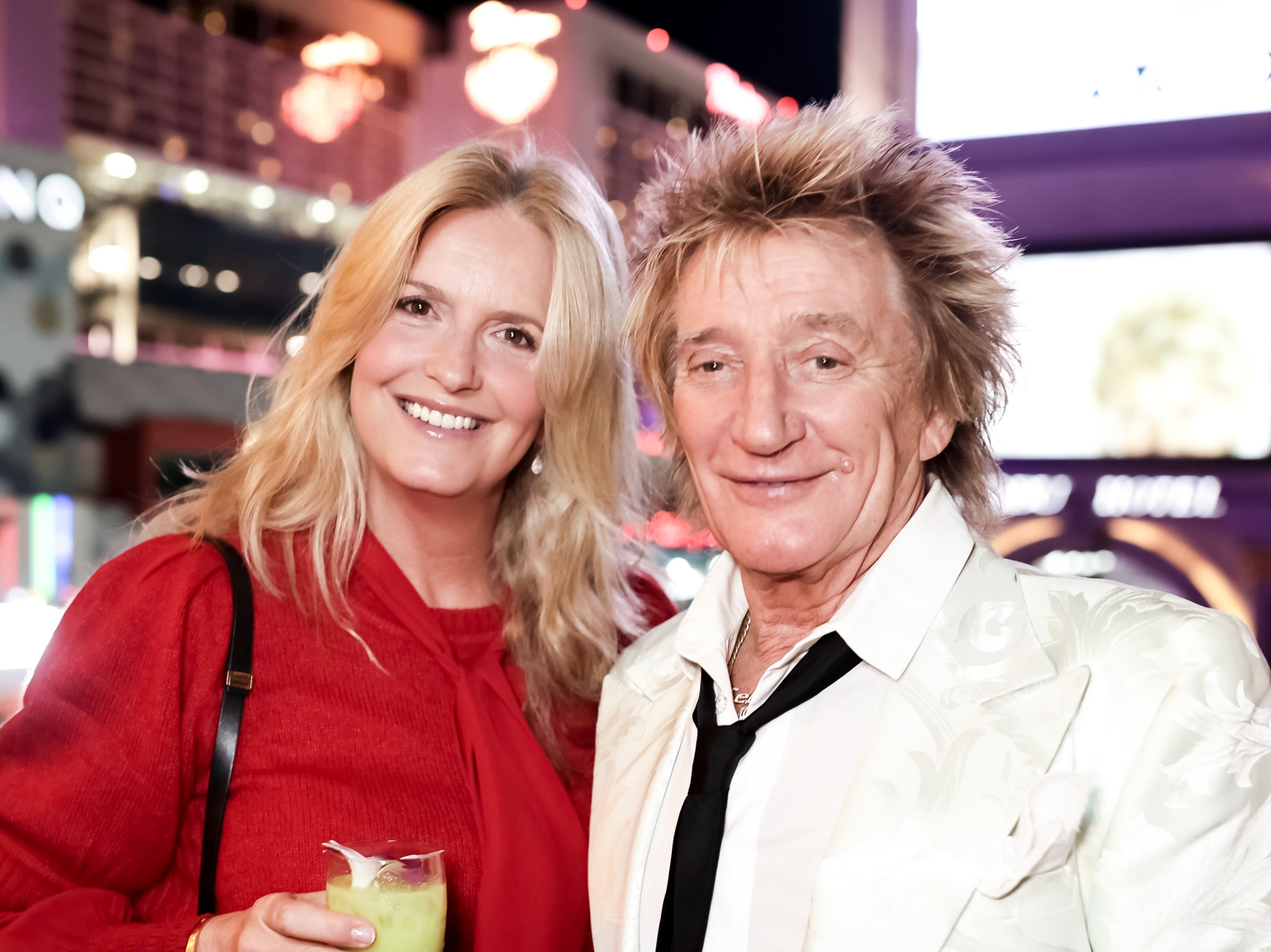 Rod Stewart with his wife, Penny Lancaster