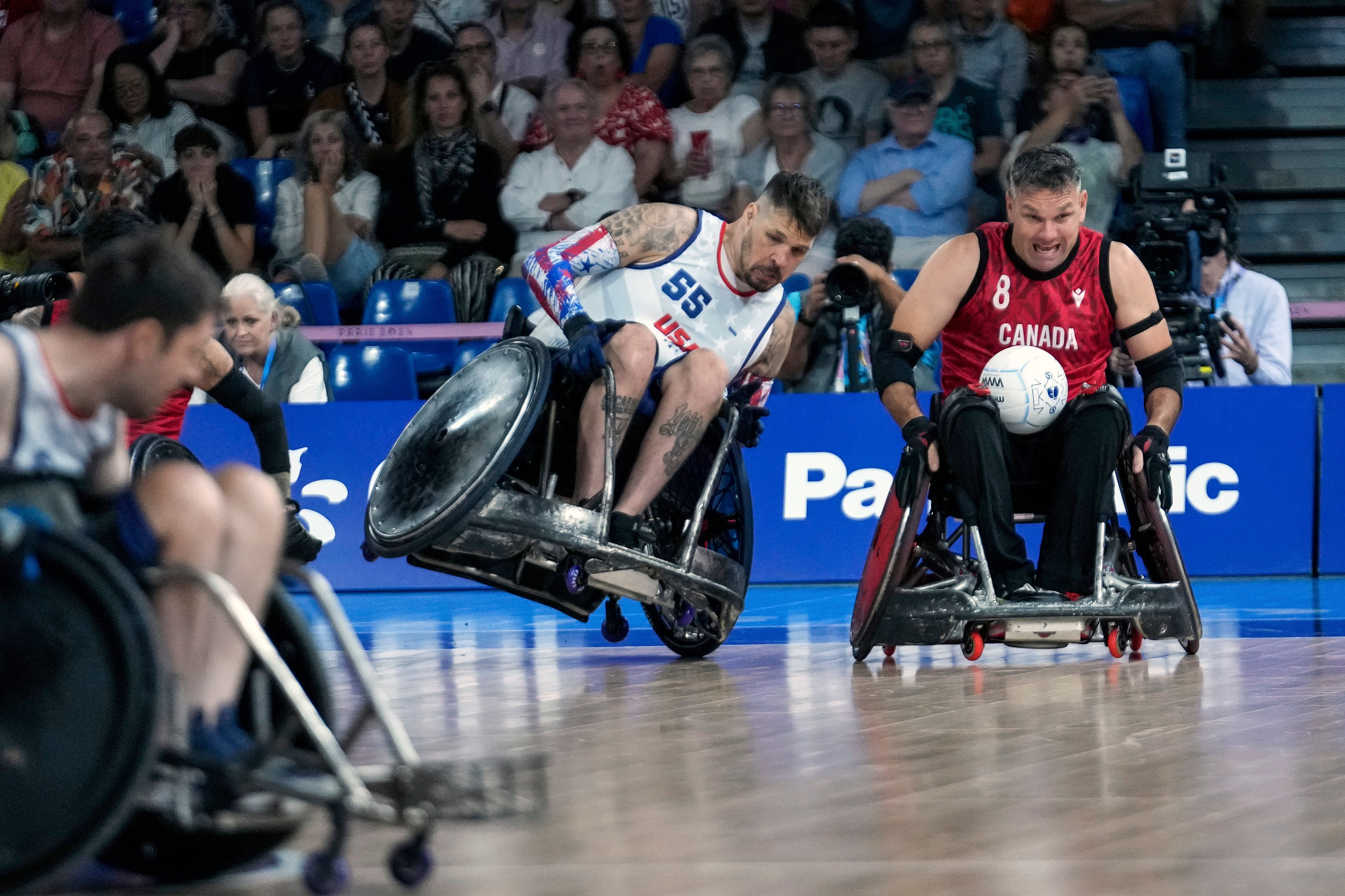 APTOPIX Paris Paralympics Wheelchair Rugby