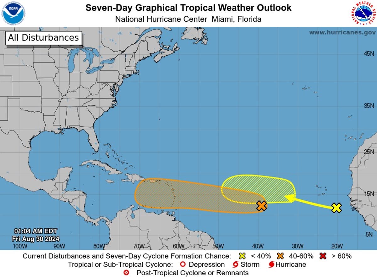 Two tropical waves are developing in the Atlantic