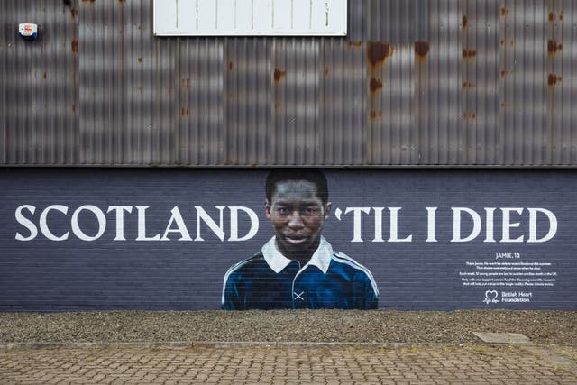 A mural of Jamie Skinner was created earlier this year in Leith (BHS/PA)