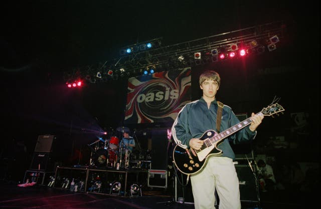 <p>Noel Gallagher of Oasis live at the Astoria in London on 19 August 1994</p>