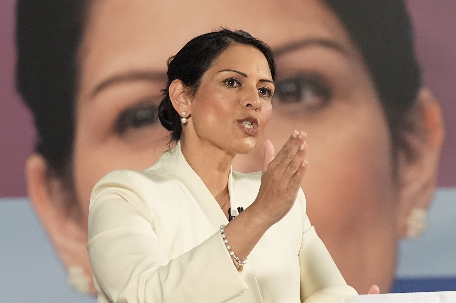 Priti Patel at her campaign event in London on Friday